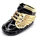 Beeliss Baby Sneakers Crib Shoes with Angel Wings (0-6 Months, Black)