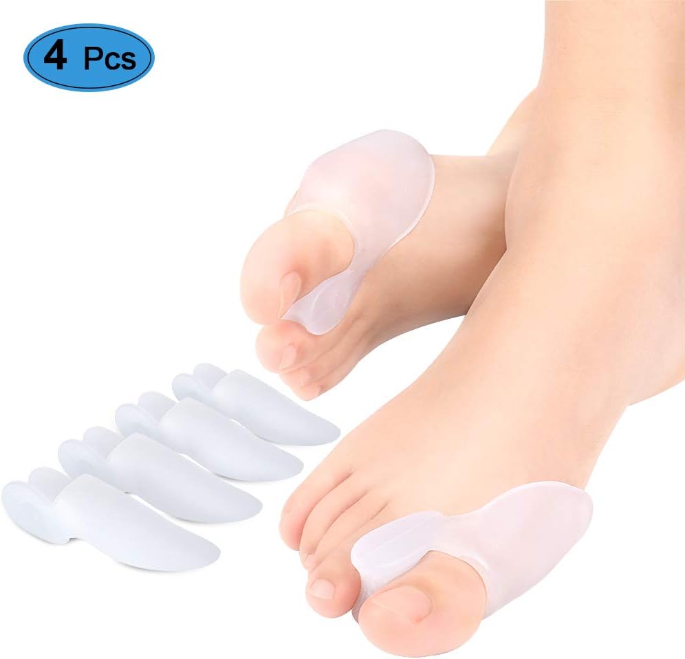 Doact Bunion Correctors for Women and Women, Gel Toe Protectors Separator Kit Hallux Valgus Bunion Correction & Pain Relief Treatment, Overlapping Toe and Toe Extrusion, Foot Care 2 Pairs