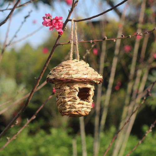 Kimdio Bird House,Winter Bird House for Outside Hanging,Grass Handwoven