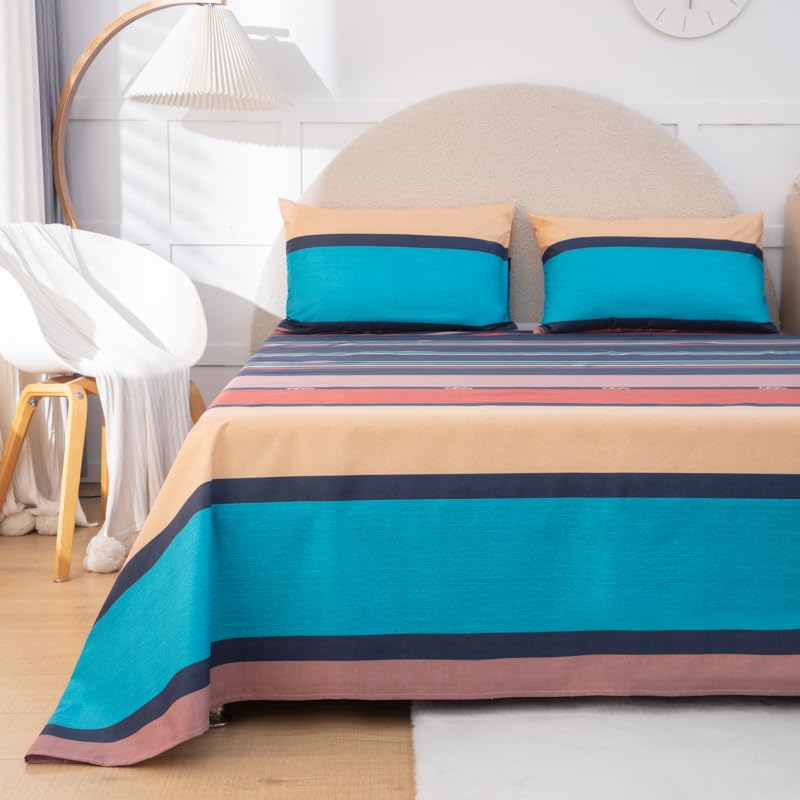 Photo 1 of ***(FLAT SHEET PROTECTIVE COVER ONLY)*** WenBags Lightweight Waterproof Flat Sheet 70*90 Inches Queen Size-Mattress Protector for Bed & Couch, Pet Hair Resistant Cover Ideal for Dogs & Cats, Perfect for Hotels & Hospitals (Multicolor-Travel)