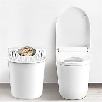 Taoke Katzentoilette Anionen Luftreiniger Wc Hausarbeits Haustier Selbstreinigstander Badezimmermobel Verstecken Washroom Weiss 560 420 Mm 8bayfa Amazon De Kuche Haushalt
