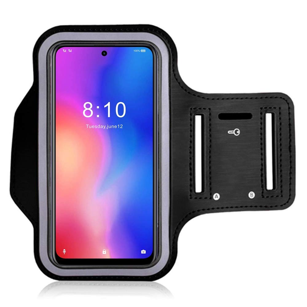 Running Armband for Umidigi G6 5G / UMIDIGI A16 Pro Adjustable Phone Arm Case for Huawei Nova 14 13 Pro Sports Mobile Phone Bag for Outdoor Exersise Biking with Key Holder