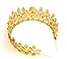Bridal Hair Crown Headband Vintage Gold Tiara with Adjustable Multi Leaf Branch - Goddess Dainty Wedding Headpiece