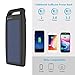 BigBlue Solar Battery Charger 10000mAh IPX4 Waterproof Dual USB Ports Emergency Solar Powered Charger with 6 LED Light Fast Charging for Cellphone Tablet and More Devices（Black）