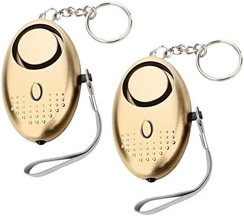 Hitcoo Personal Safety Alarm Keychain Hitcoo 130dB Emergency Security Alarm with LED Flashlight, Safesound self Defense Personal Alarm for Women, Elderly, Students, Kids, Girls, 2 Piece