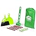 Tent Stakes Kit with 5 Aluminum Tent Pegs, Plastic Mallet, Reflective Nylon Paracord, Nesting Hand Broom & Dustpan and A Carrying Mesh Bag