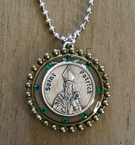 St. Patrick Swarovski Crystal Clear Double-Sided Pendant