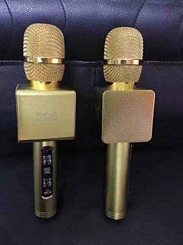 Tpmall VE-OE0012 TuXun Q7 Portable Wireless Karaoke Microphone Handheld Condenser Microphone with Speaker for for iPhone/iPad/iPod/Samsung Sony HTC Lumia Smartphone Black (Gold2)