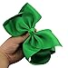 QtGirl 12pcs 8 Inches Hair Bows for Girls Large Grosgrain Ribbon Boutique Hair Bow Clips for Teens Kids Toddlers Children