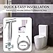 Aqua Nexis Premium Stainless Steel Bidet Sprayer, Hand Held Beday and Toilet Sprayer, & Cloth Diaper Sprayer