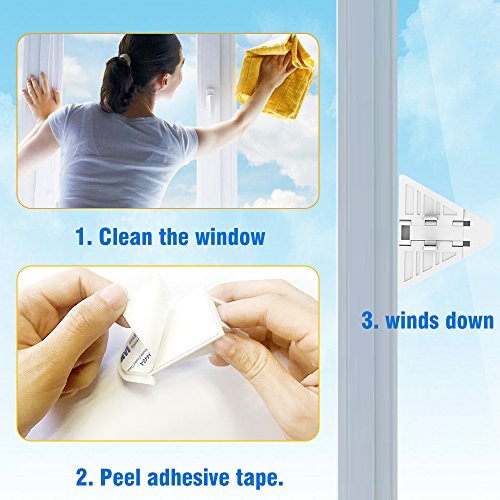 Sliding Door Locks for Baby Safety, 5 Packs Child Proofing Locks for Sliding Closet Patio Glass Windows Door Lock No Tools Needed Easy Installation - Thumbnail 2