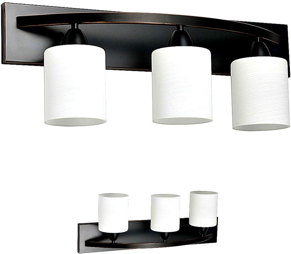 WholesalePlumbing 3 Bulb Vanity Light Fixture Bath Interior Lighting, Oil Rubbed Bronze (Oil Rubbed Bronze) - - 