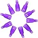 HiMo 10PC Plastic Acrylic Nail Art Soak Off Cap Clip UV Gel Polish Remover Wrap Tool (PURPLE)