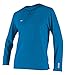 O'Neill Men's Hybrid UPF 50+ Long Sleeve Sun Shirt, Blue, Medium