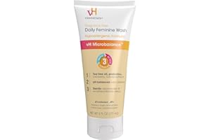 vH Essentials Daily Feminine Wash - 6 Fl Oz - Fragrance-Free, Odor Eliminating Body & Vaginal Wash with Tea Tree Oil, Prebiotics and Lactic Acid for pH Balance, Odor Defense and Vaginal Health