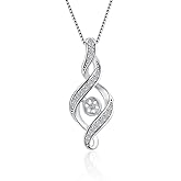 LGSY CZ Twisted Bail Pendants for Pearl Jewelry Making Sterling Silver, Design Pendant Fitting for Fashion Jewelry