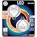 GE LED 40W Equivalent Soft White G16 Globe Clear Candelabra Base Dimmable LED Light Bulb (2-Pack)