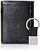 Calvin Klein Men's Pebble Leather Slim Trifold Wallet and Key Fob Set, Black, One Size