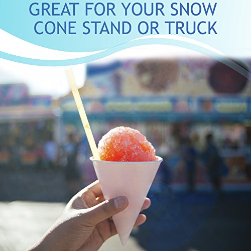 Snow Cone Cups and Spoon Straws, 400, 4 oz SnowCone Cups and 400