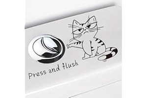 1pc Cute Cartoon Cat Toilet Sticker-Press and Flush Bathroom Decor,Self-Adhesive PVC Wall Decal for Glass,Tile & Smooth Surfa