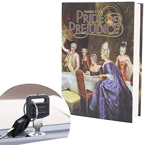 Real Pages Book Safe with Key Lock - Hollow Secret Compartment for Cash, Jewelry, Passports | Anti-Theft Hidden Storage Box Disguised as Home&Office Book |Travel Safe (Pride and Prejudice-Key)