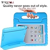 iPad Mini Case, TabPow [Kids Case] - [Shockproof][Drop Protection][Heavy Duty] Kids Children EVA Case Cover with Carrying Handle Stand For iPad Mini and iPad Mini 2 with Retina (Blue)
