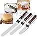 Icing Spatula, BESTOMZ 3 Offset Cake Spatula Set with Wooden Handle Stainless Steel Cake Decorating Spatulas (5.7