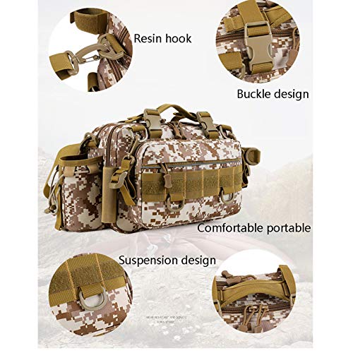 HAOLIN Große Kapazität Angeltasche Multifunktion 600D Nylon wasserdichte Outdoor-Taille Umhängetasche Angelgerät,2 – Bild 3