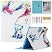 Dteck Case for iPad 9.7 2018 2017 / iPad Air 2 / iPad Air Case, PU Leather Folio Multi-Angle Viewing Stand Auto Wake/Sleep Smart Wallet Case for Apple iPad 6th / 5th Gen,iPad Air 1/2,Cute Elepant