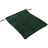 Aestivate 8 Pack Large Velvet Drawstring Pouch, Velvet Bag 8×10 Inch Storage Bag Cosmetics Pouches Dust Bag 8 Pieces (Green)