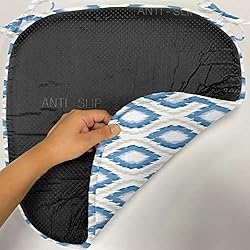 Ambesonne Ikat Chair Seating Cushion, Oval and