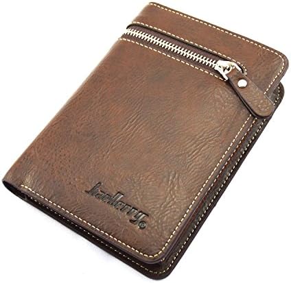 IU COMP Baellerry Men's Vintage Bifold Zipper Short Wallet