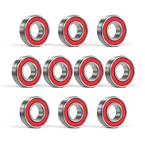 image for bonbo 10 Pcs 608-2RS(RS) Ball Bearings - Bearing Steel and Double Rubb
