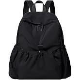 Backpack for Women Men, Travel Backpack Work College Backpack Purse Black | Fits 14/15.6 Inch Laptop, Water Resistant Casual Daypack, Cute College Bookbag, with Luggage Strap, Carry On Personal Item
