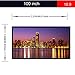 Excelvan Outdoor Portable Movie Screen 100'' 16:9 Home Cinema Projector Screen, PVC Fabric