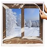 SES.CO Reusable Transparent Indoor Window Insulation Kit,Heavy Duty Weatherproof Insulator for Summer & Winter,48"x63"