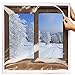 SES.CO Reusable Transparent Indoor Window Insulation Kit,Heavy Duty Weatherproof Insulator for Summer & Winter,48"x63" primary