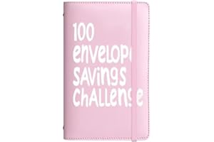 100 Envelope Challenge Binder | A5 Money Budget Binder | Saving Challenge Budget Planner | For Men Adults Home Women Daily Fi