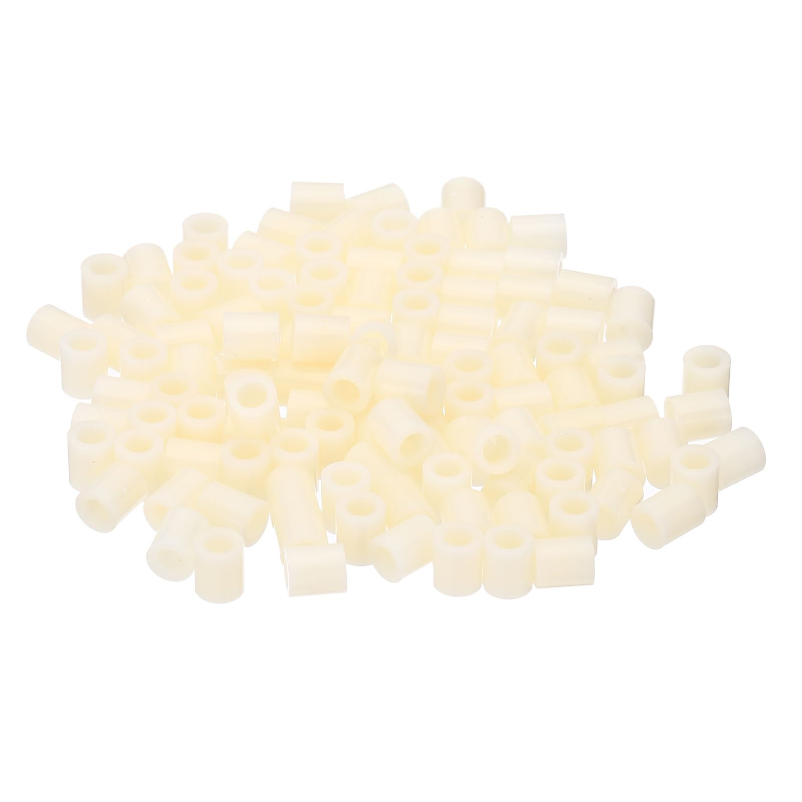 PATIKIL M4 Electrical Outlet ABS Spacers, 120 Pcs 4.2mm ID, 7mm OD, 8mm Length Washer Spacer Assortment Plastic Round Without Threaded,Switch and Receptacle Spacers for M4 Screws