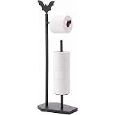 Qinyoung Bat Paper Towel Holder Halloween Gothic Toilet Paper Holder Stand | Toilet Paper Stand for Bathroom, Metal, Paper Roll Holder, Storage Organizer, 4 Rolls, Halloween Gothic Decor, Home Kitchen