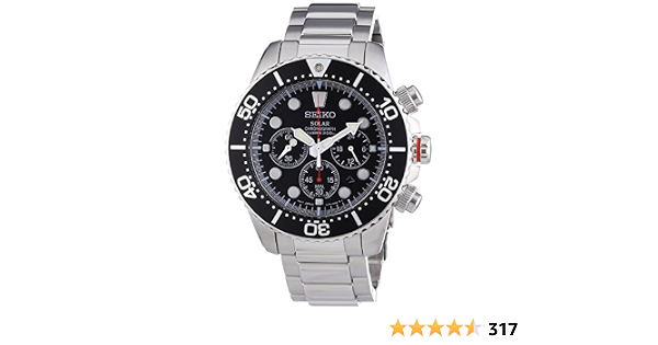 Seiko Men's SSC015P1 Chronograph Solar Power Stainless Steel Watch :  Amazon.com.au: Clothing, Shoes \u0026 Accessories