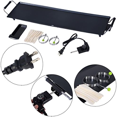 New Electric Camping Teppanyaki Table Top Grill Griddle BBQ Barbecue Nonstick US ;#G344T3486G 34BG82G436756
