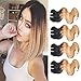Brazilian Remy Hair Ombre Blonde Body Wave Bundles 4PCS 10Inch 50G/PCS Total 200G Light Brown Human Hair Extensions Hair Weaving (1B/27)