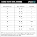 Flow Accelerate Swim Jammers - Size 21 to 32 Swimming Jammer Shorts for Boys in Black, Navy, and Blue (30, Black Crescents)