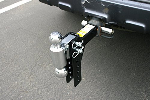 MaxxHaul 70380 Black/Chrome Adjust Dual Ball Mount
