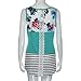 TOOPOOT Women Floral Print Lace Patchwork Tank Ladies Stripe T-shirts (XL, green)