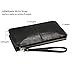 Befen Soft Leather Smartphone Zipper Wristlet Clutch Wallet - Black