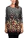 DJT Womens Long Sleeve Pattern Tunic Jumper Shirt One Size Grey T27 Red-Floral