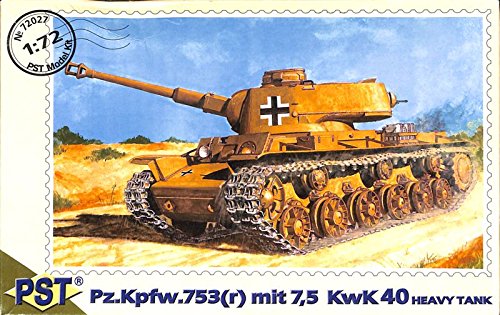 PST 1:72 WWII German Pz.Kpfw 753(r) Mit 7.5cm KwK 40 - Model Kit #72027U