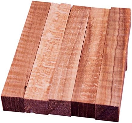 Curly Maple Wood Turning Pen Blanks | Wood Pen Blanks 5 Pack | 3/4" X 3/4" X 5"